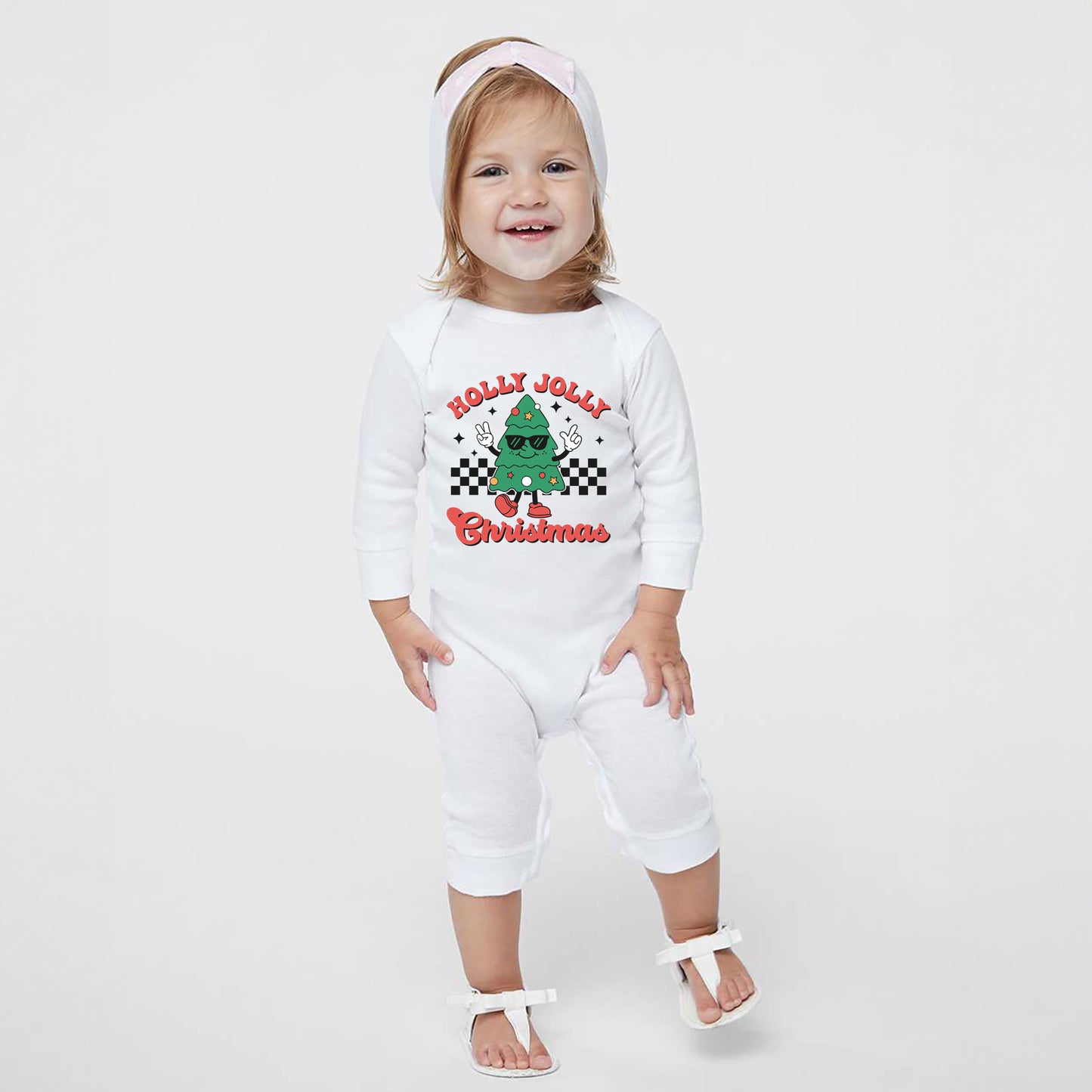 Holly Jolly Christmas Tree | Baby Graphic Romper