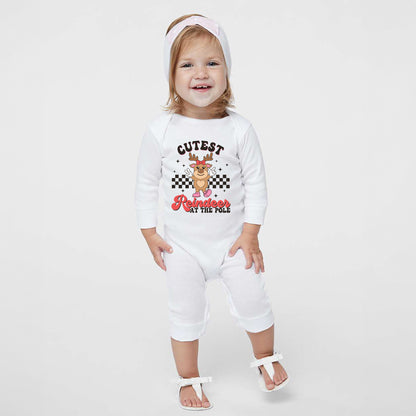 Cutest Reindeer At The Pole | Baby Graphic Romper