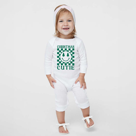 Christmas Cutie Checkered | Baby Graphic Romper