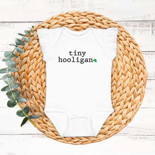 Tiny Hooligan | Baby Graphic Flutter Sleeve Onesie
