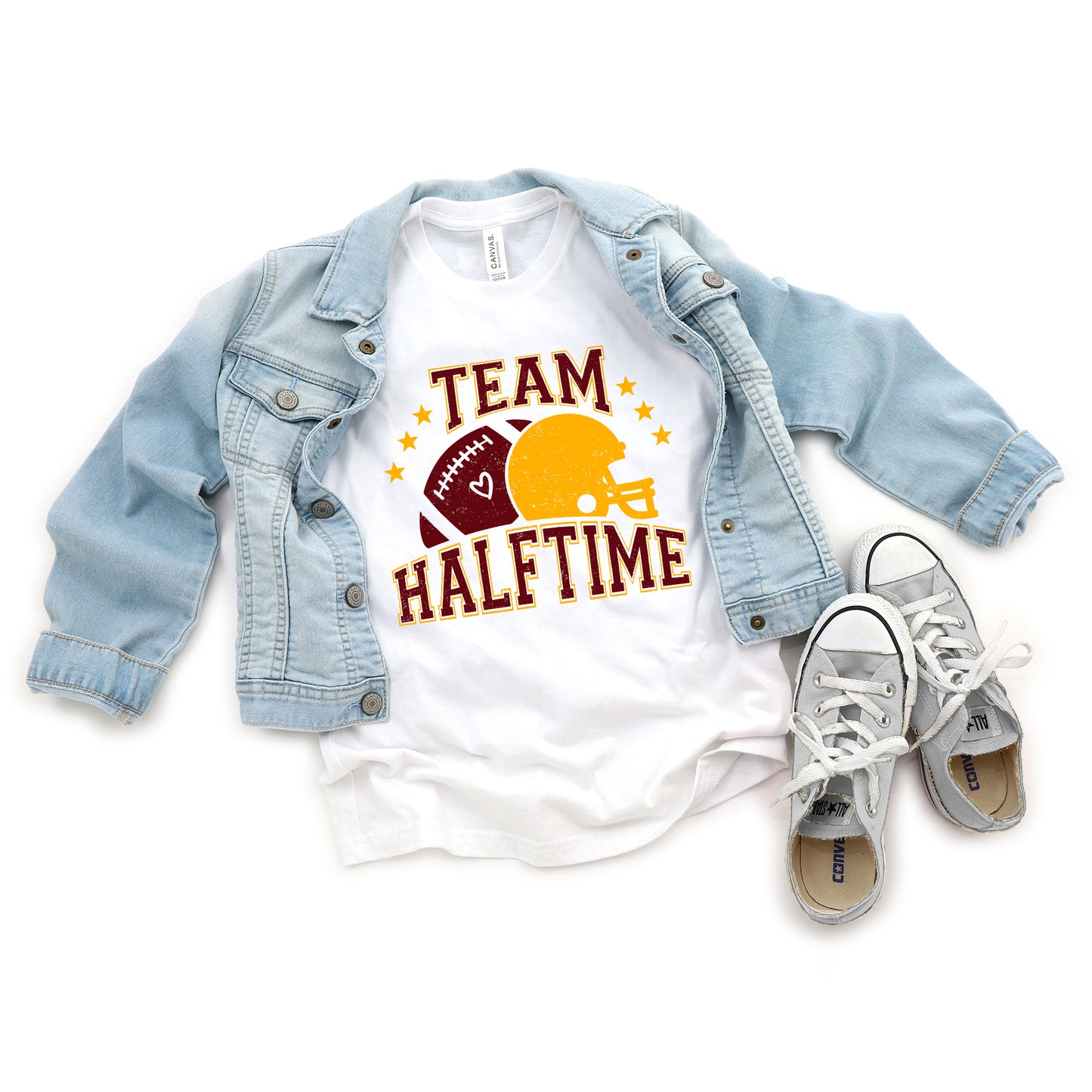 Team Halftime Distressed - Maroon | Toddler Graphic Short Sleeve Tee