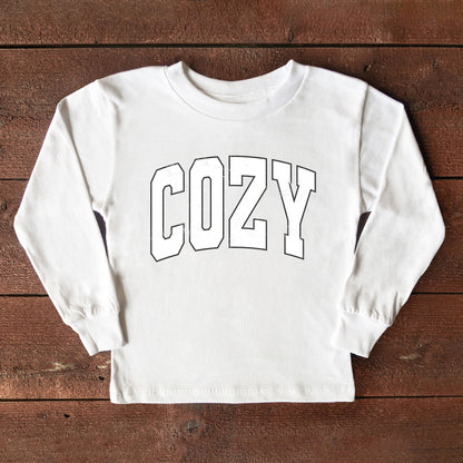 Cozy Worn Varsity | Youth Graphic Long Sleeve Tee