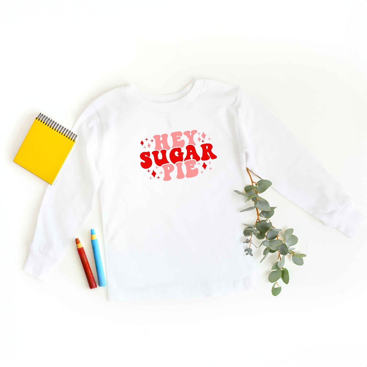 Hey Sugar Pie Stars | Youth Graphic Long Sleeve Tee