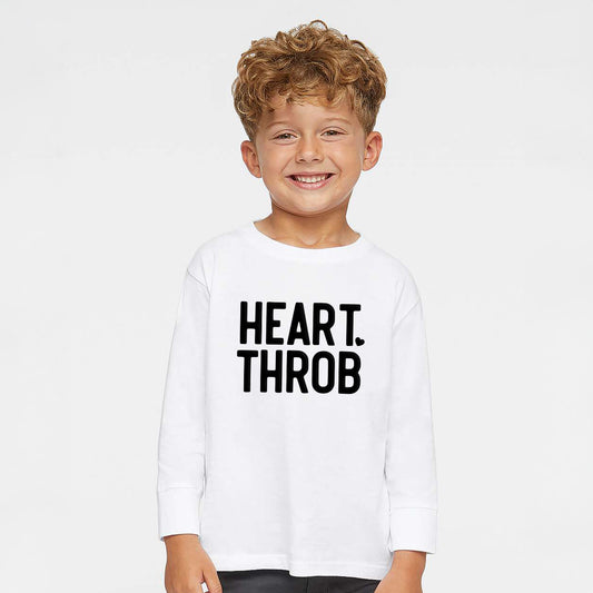 Heart Throb Small Heart Puff Print | Toddler Graphic Long Sleeve Tee