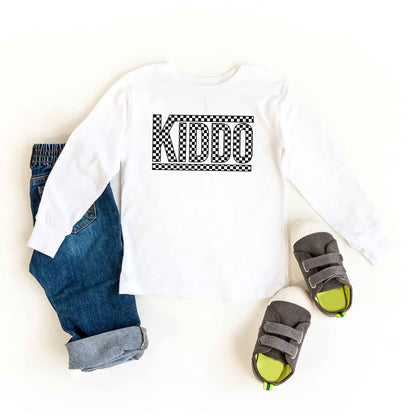 Kiddo Checkered | Youth Graphic Long Sleeve Tee