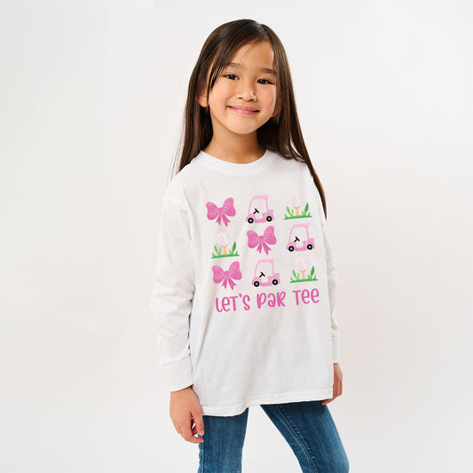 Let's Par Tee Coquette | Toddler Graphic Long Sleeve Tee