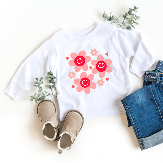 Hippy Flower Valentine | Youth Graphic Long Sleeve Tee