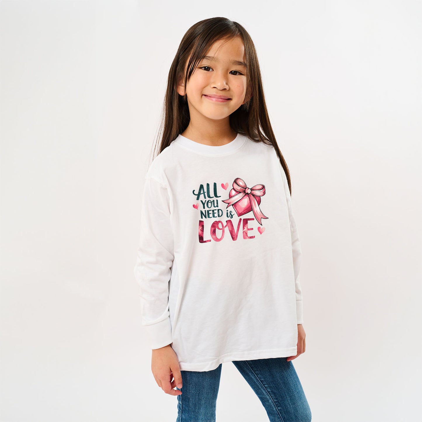 All You Need Is Love Coquette | Toddler Graphic Long Sleeve Tee