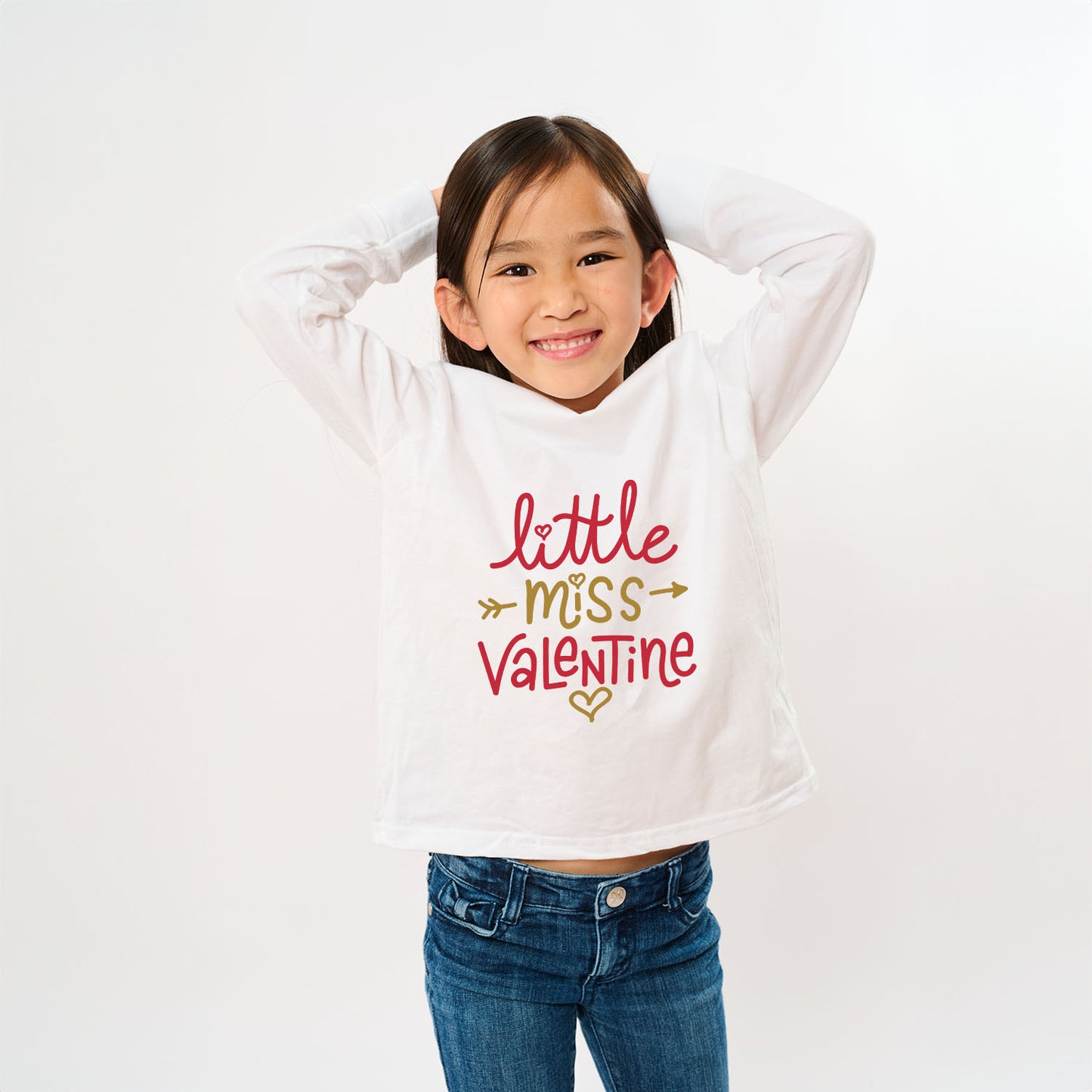 Little Miss Valentine | Toddler Graphic Long Sleeve Tee