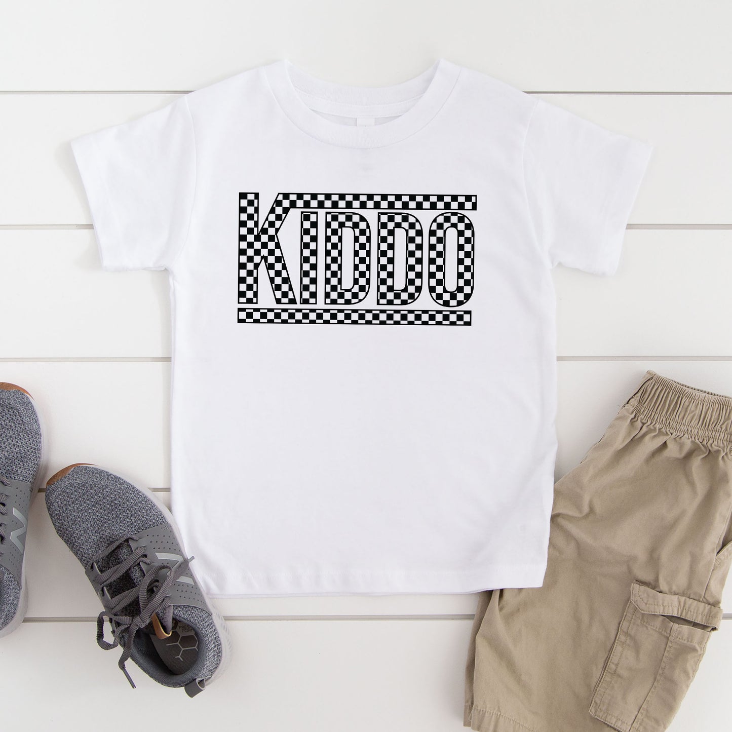 Kiddo Checkered | Toddler Graphic Short Sleeve Tee