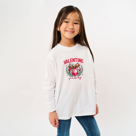 Coquette Valentine Vibes | Youth Graphic Long Sleeve Tee