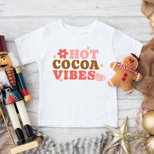 Retro Hot Cocoa Vibes Mug | Toddler Graphic Short Sleeve Tee