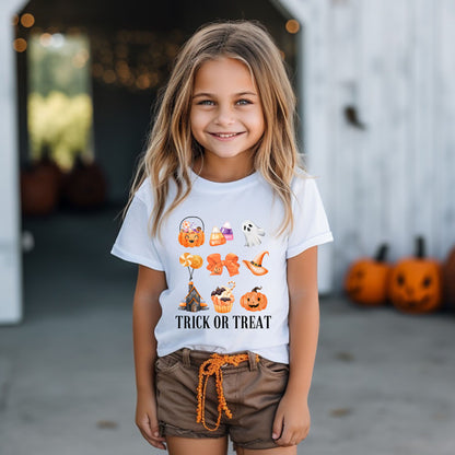 Trick Or Treat Chart | Youth Graphic Short Sleeve Tee