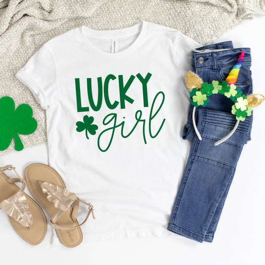 Lucky Girl | Youth Graphic Short Sleeve Tee