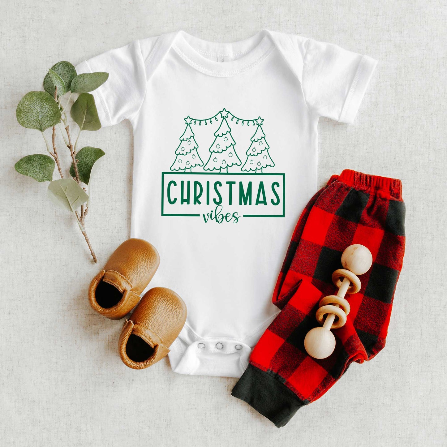 Christmas Vibes | Baby Graphic Short Sleeve Onesie