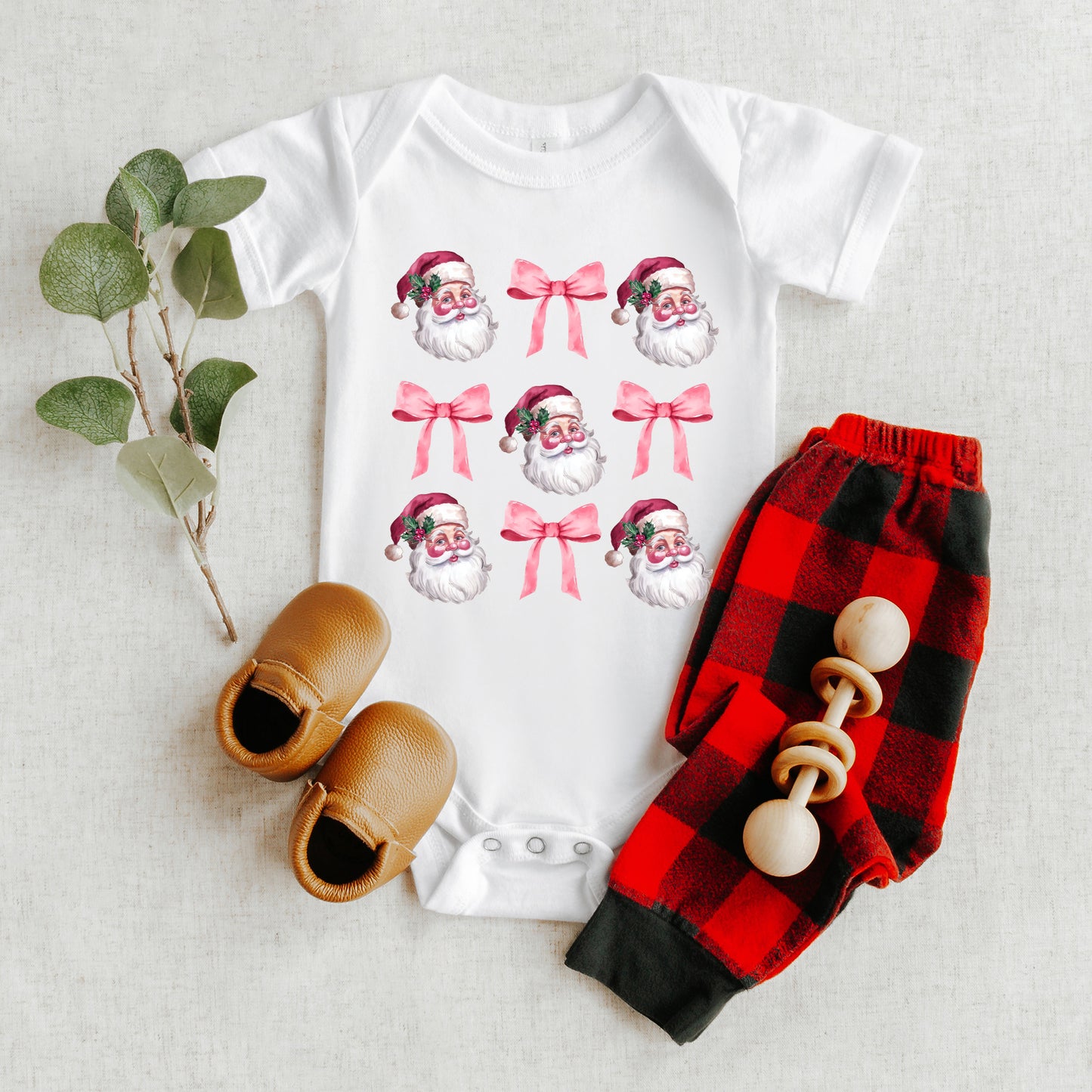 Coquette Santa Chart | Baby Graphic Short Sleeve Onesie