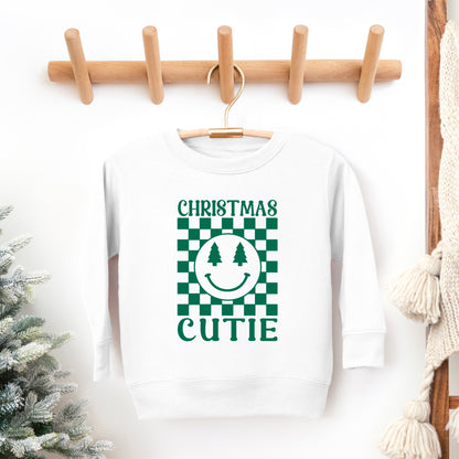 Christmas Cutie Checkered | Toddler Graphic Sweatshirt