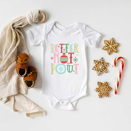 Better Not Pout Colorful | Baby Graphic Short Sleeve Onesie