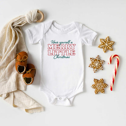 Merry Little Christmas | Baby Graphic Short Sleeve Onesie