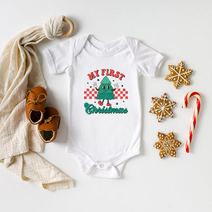 My First Christmas Tree | Baby Graphic Short Sleeve Onesie