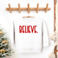 Believe Bold Puff Print | Toddler Graphic Sweatshirt