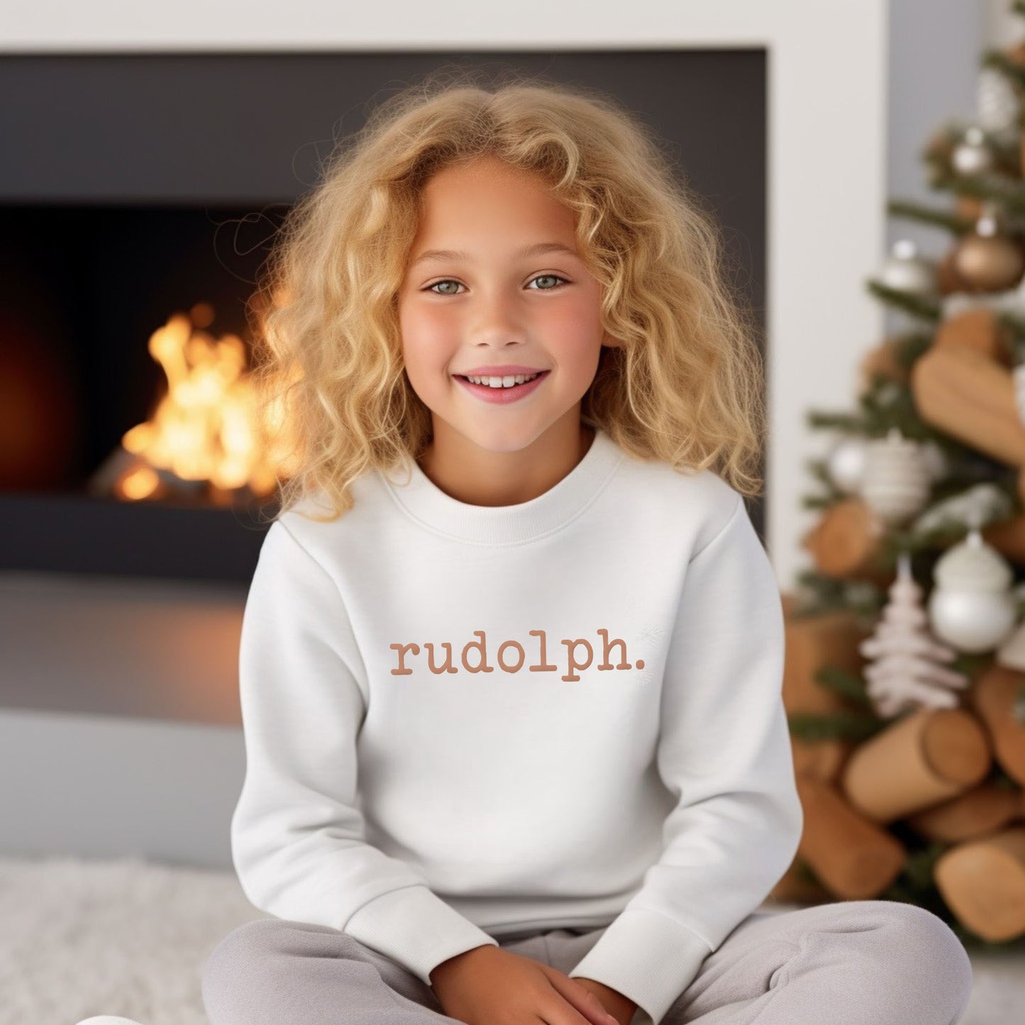 Rudolph Puff Print | Youth Graphic Sweatshirt