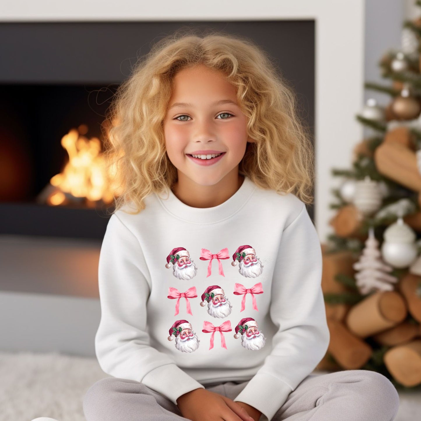 Coquette Santa Chart | Youth Graphic Sweatshirt