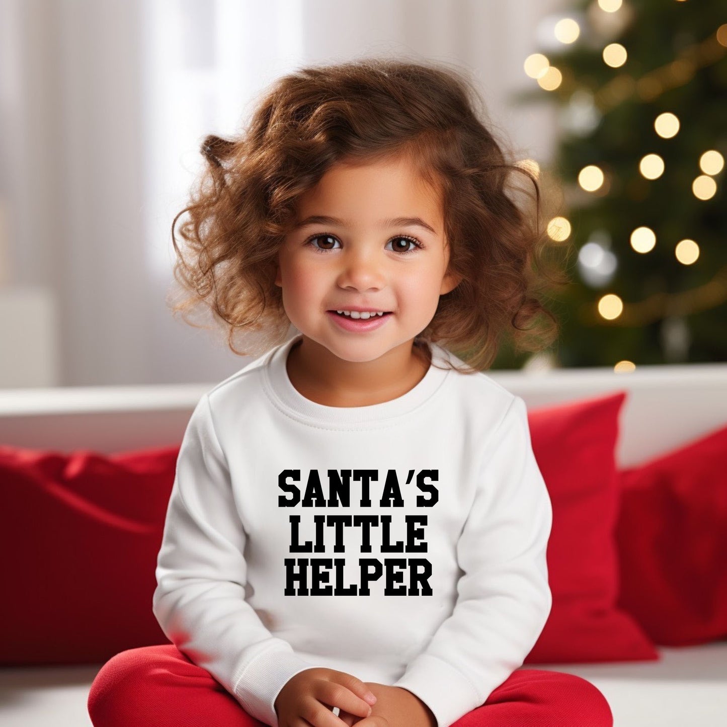 Santa's Little Helper Words | Toddler Graphic Sweatshirt