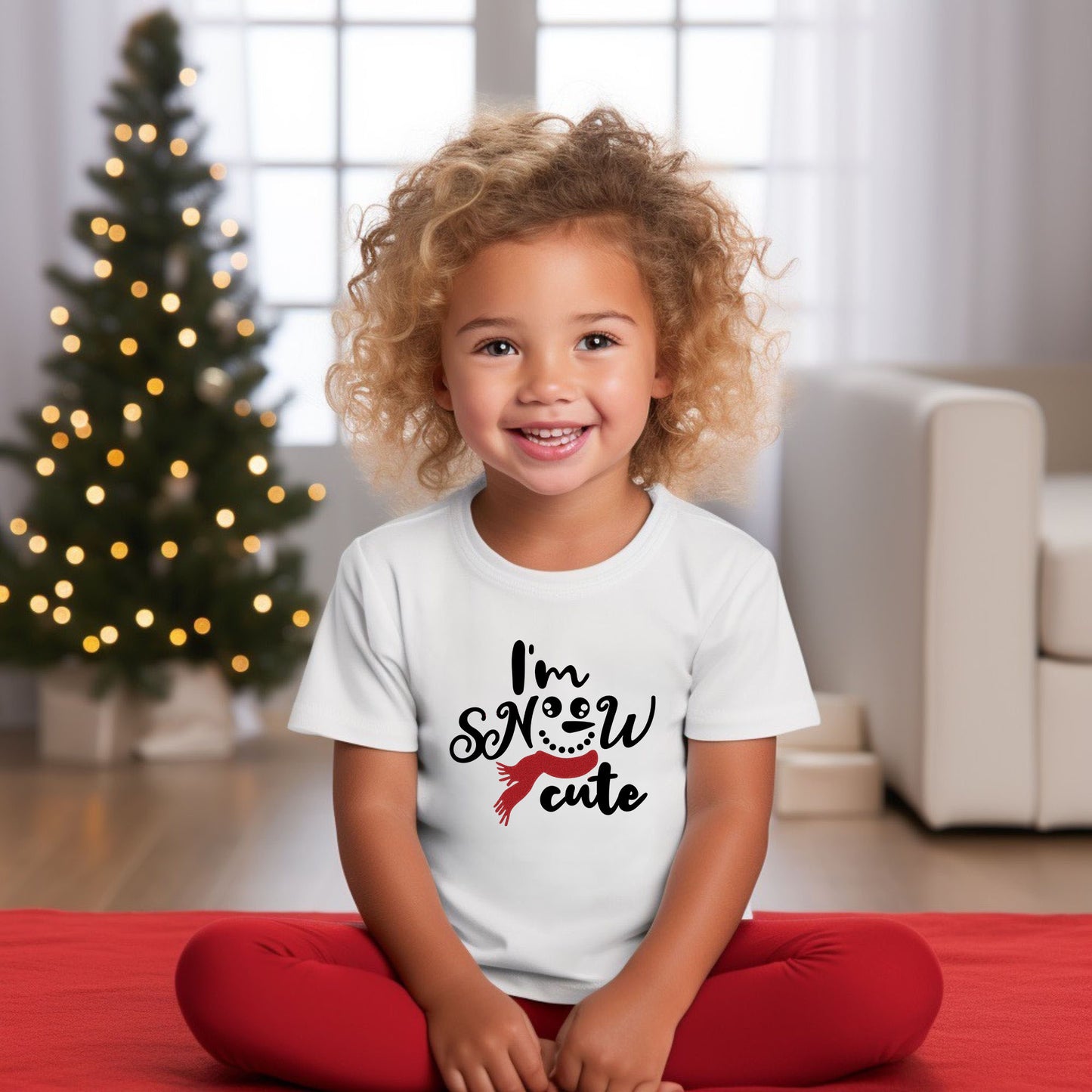 I'm Snow Cute Glitter | Youth Graphic Short Sleeve Tee