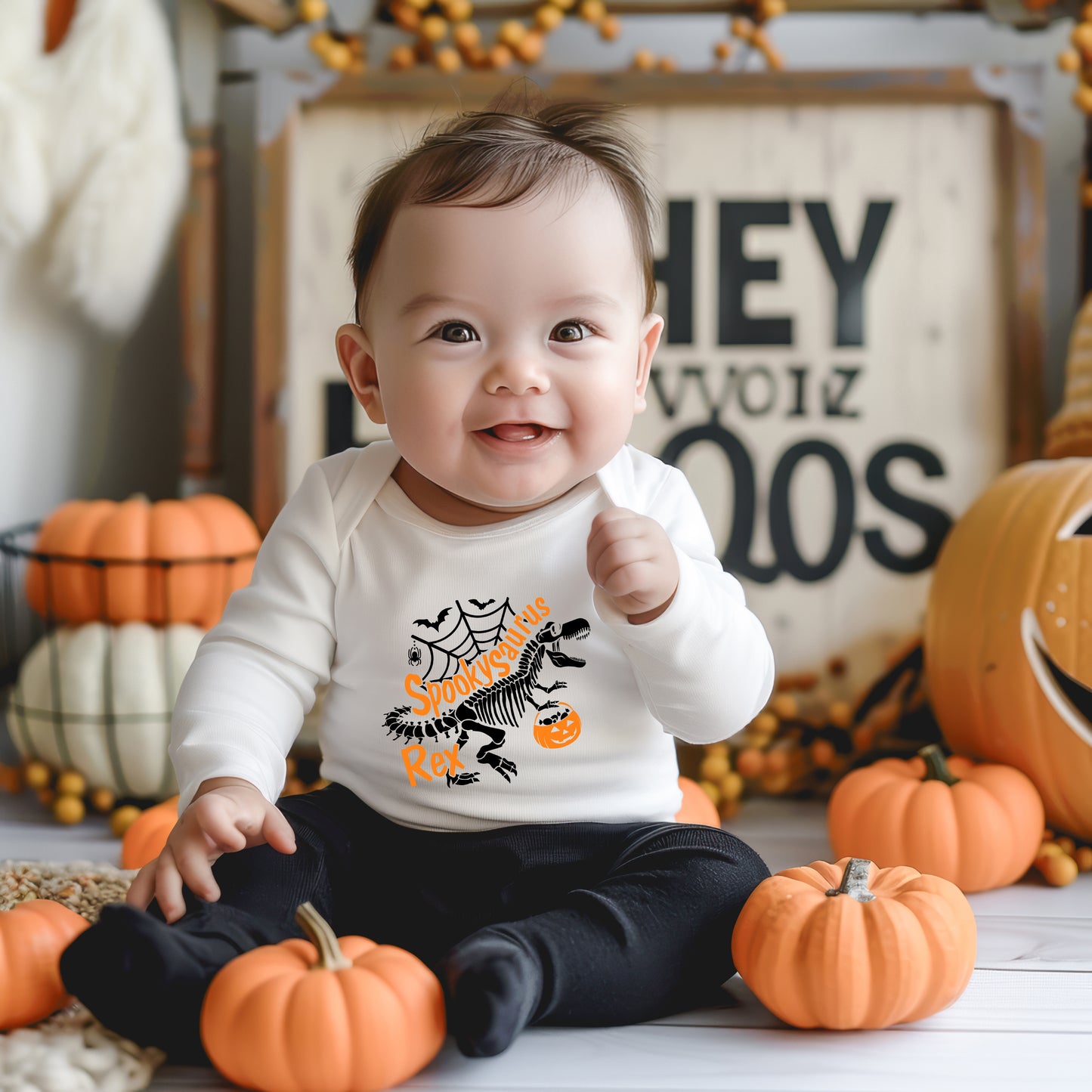 Spookysaurus | Baby Graphic Long Sleeve Onesie