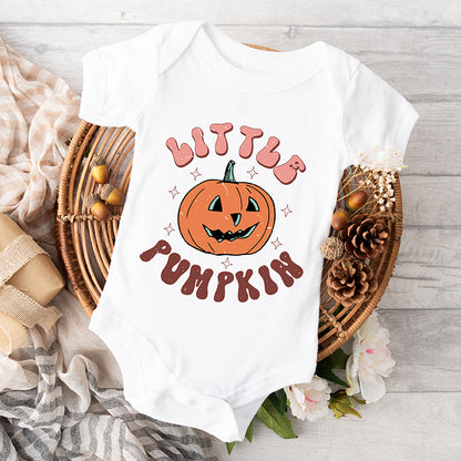 Little Pumpkin Retro | Baby Graphic Short Sleeve Onesie