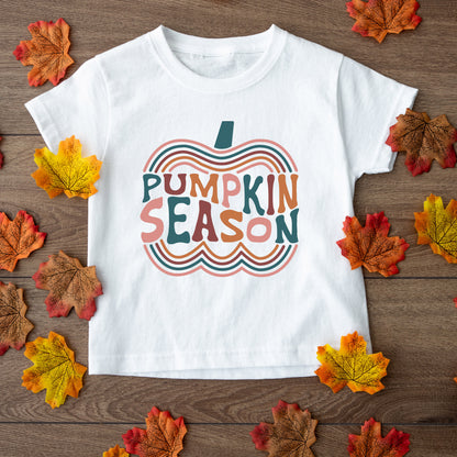 Retro Pumpkin Season | Toddler Graphic Short Sleeve Tee