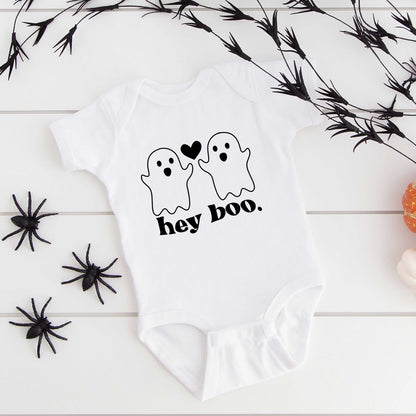 Ghosts Hey Boo | Baby Graphic Short Sleeve Onesie