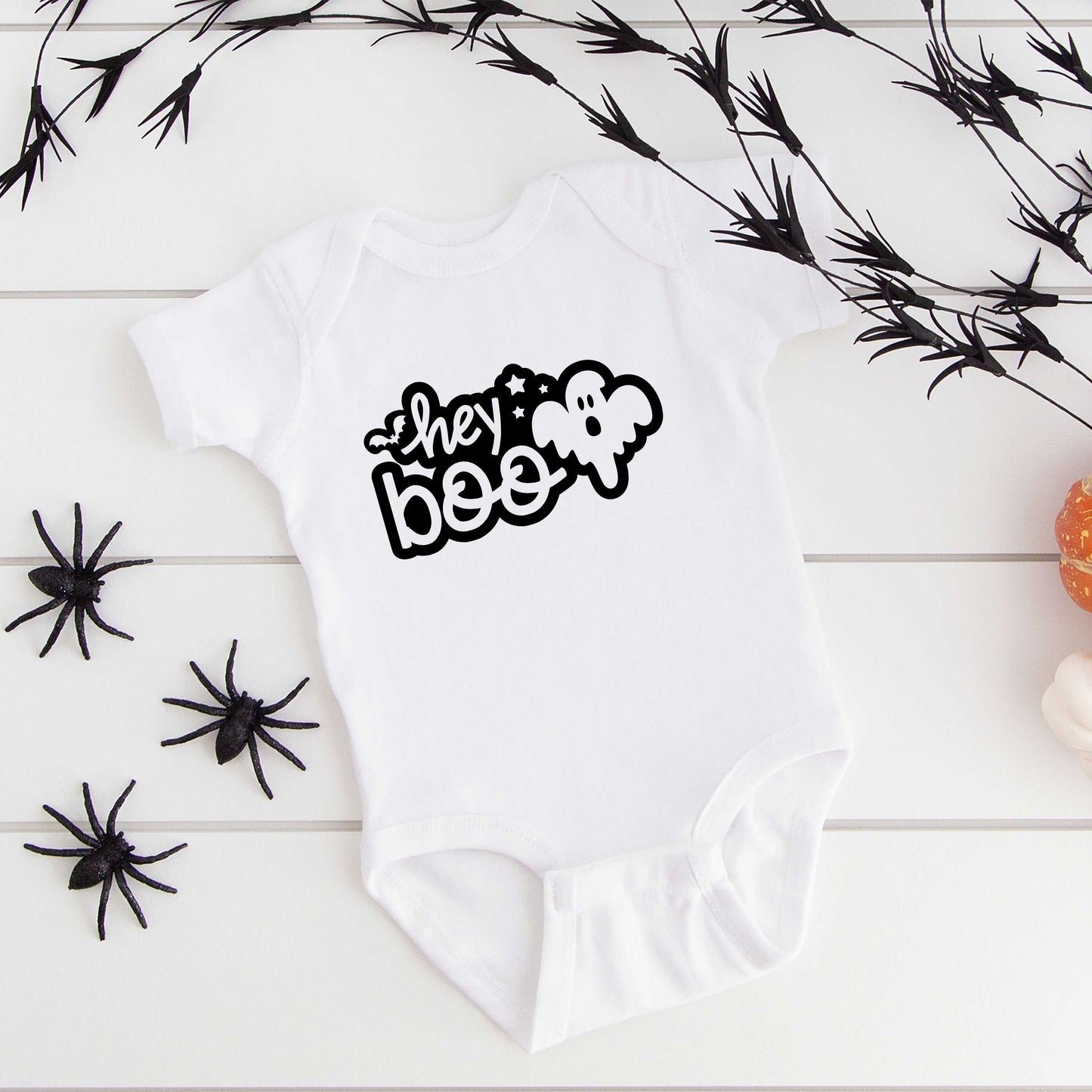 Hey Boo Ghost | Baby Graphic Short Sleeve Onesie