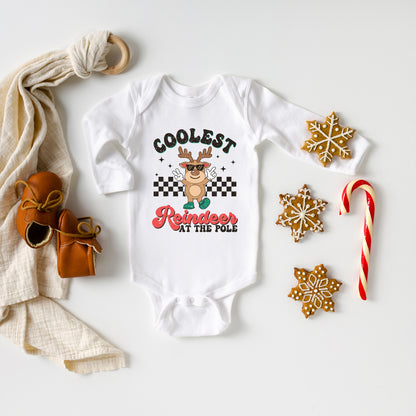 Coolest Reindeer At The Pole | Baby Graphic Long Sleeve Onesie