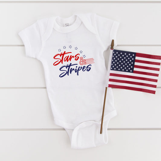 Stars And Stripes | Baby Graphic Short Sleeve Onesie