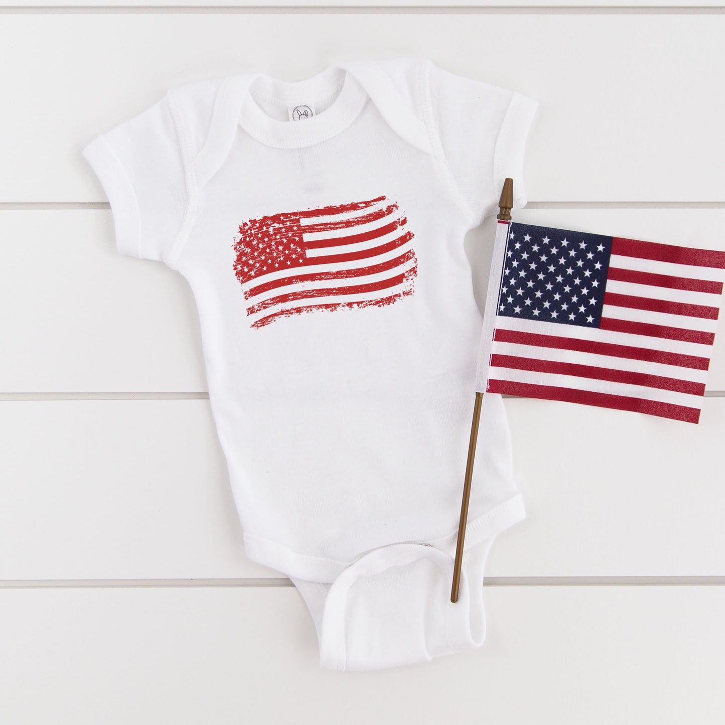 USA Flag | Baby Graphic Short Sleeve Onesie