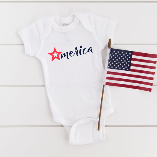 Merica Star | Baby Graphic Short Sleeve Onesie