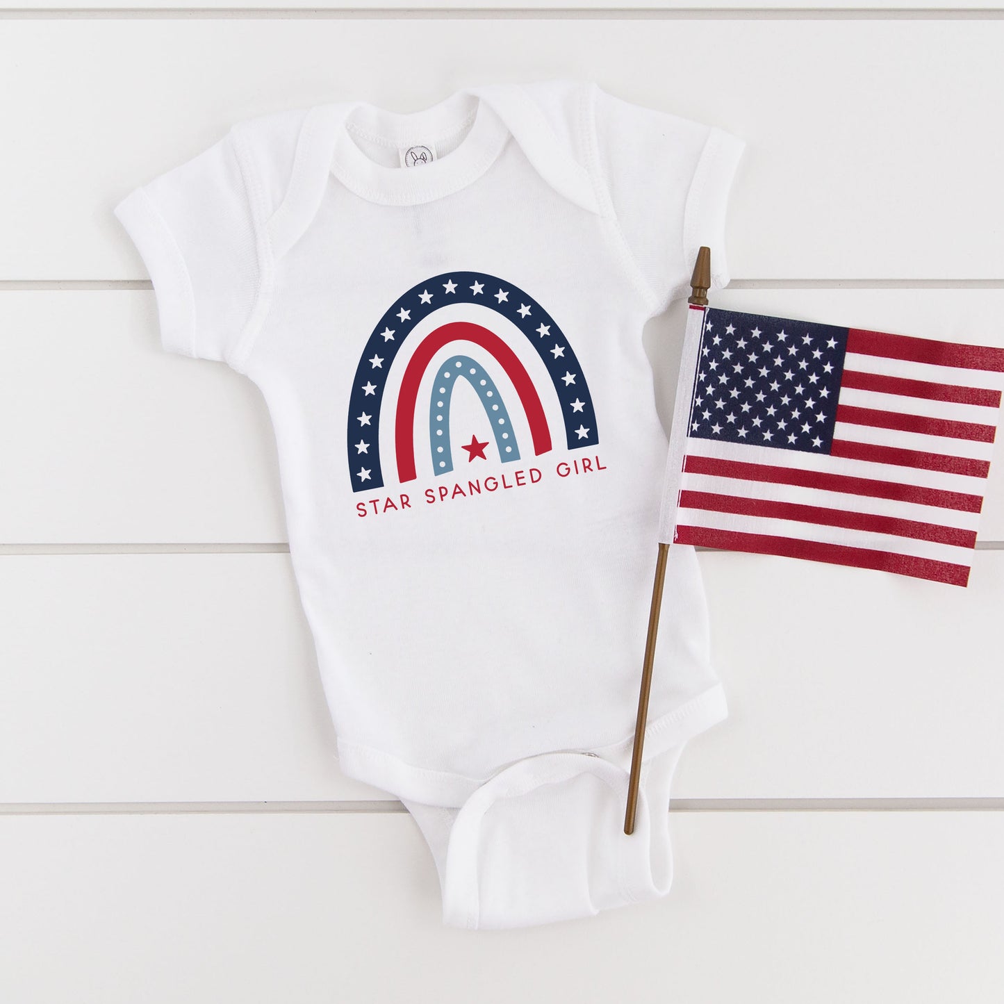 Star Spangled Girl | Baby Graphic Short Sleeve Onesie