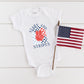 Stars And Stripes Peace | Baby Graphic Short Sleeve Onesie