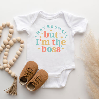 I'm The Boss Colorful | Baby Graphic Short Sleeve Onesie