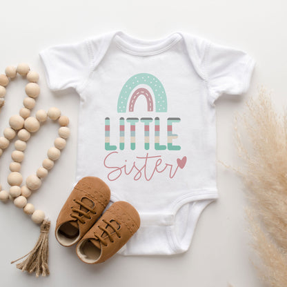 Little Sister Rainbow | Baby Graphic Short Sleeve Onesie