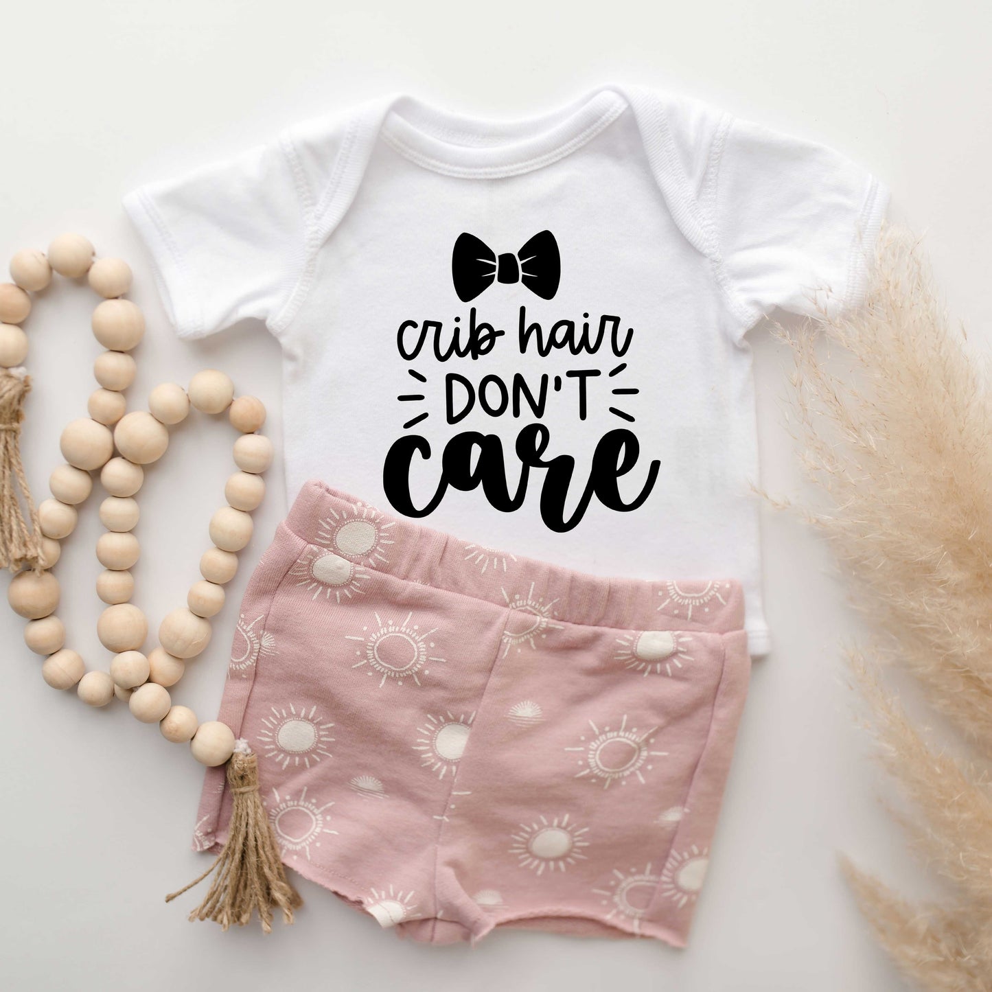 Crib Hair Don't Care | Baby Graphic Short Sleeve Onesie