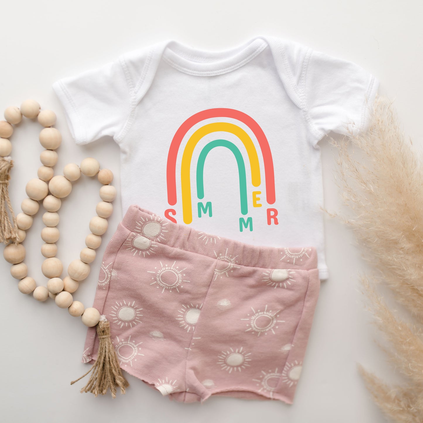 Rainbow Summer | Baby Graphic Short Sleeve Onesie