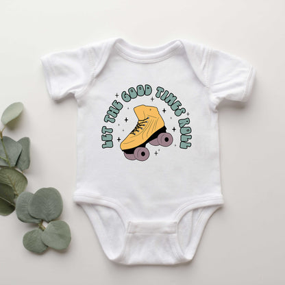 Let The Good Times Roller Skate | Baby Graphic Short Sleeve Onesie