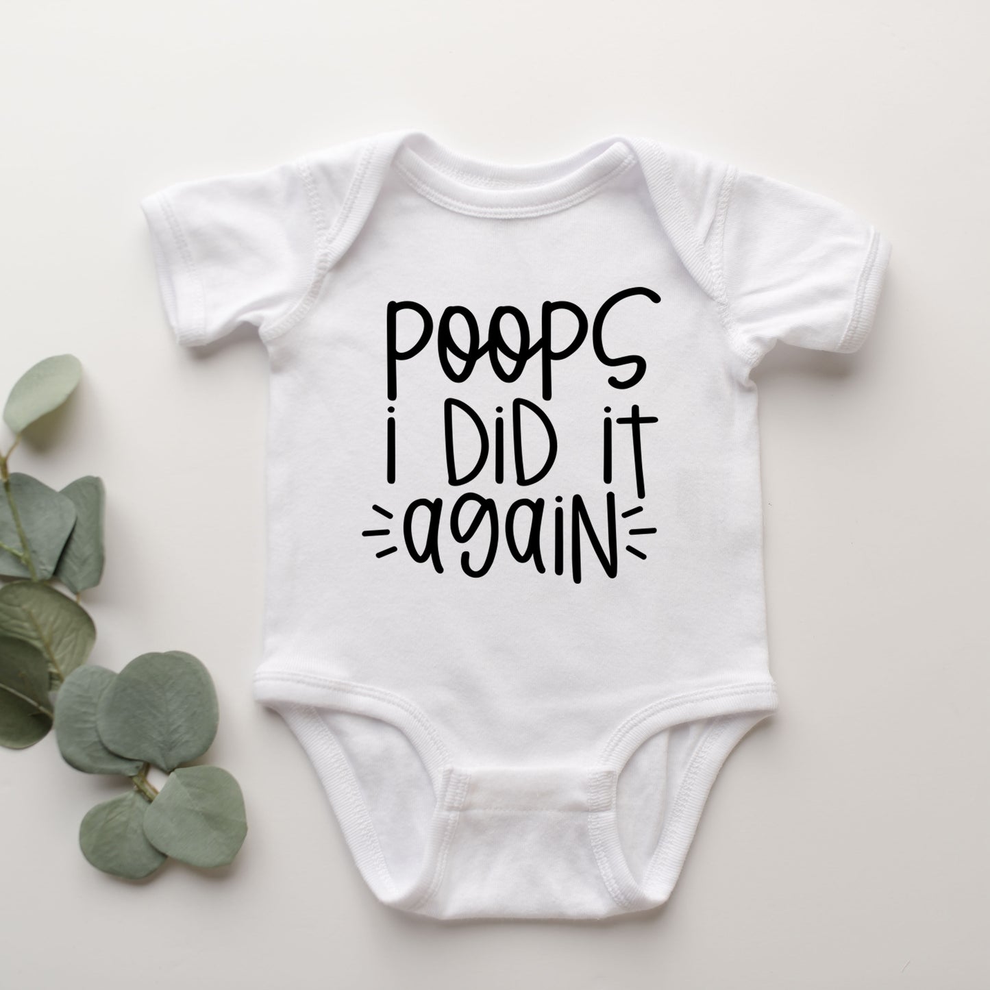 Poops I Did It Again | Baby Graphic Short Sleeve Onesie