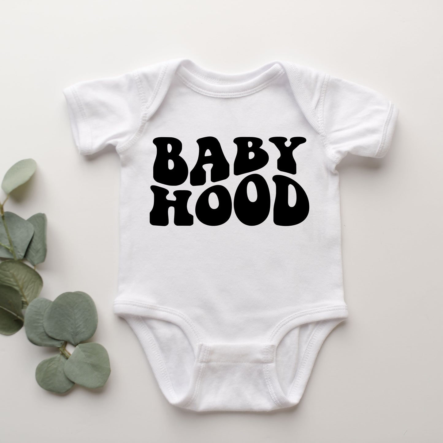 Babyhood Wavy | Baby Graphic Short Sleeve Onesie