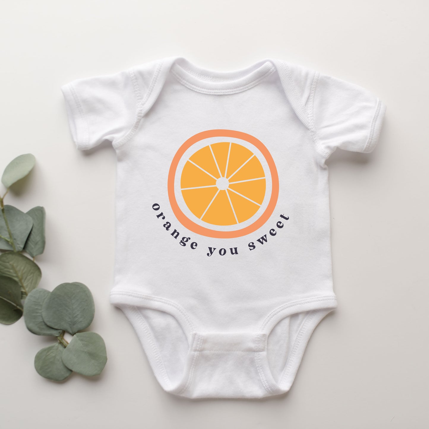 Orange You Sweet | Baby Graphic Short Sleeve Onesie