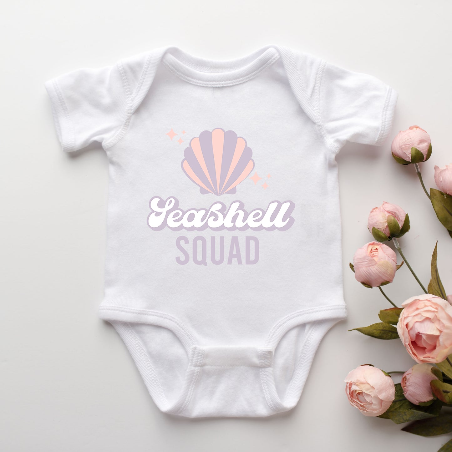 Seashell Squad | Baby Graphic Short Sleeve Onesie