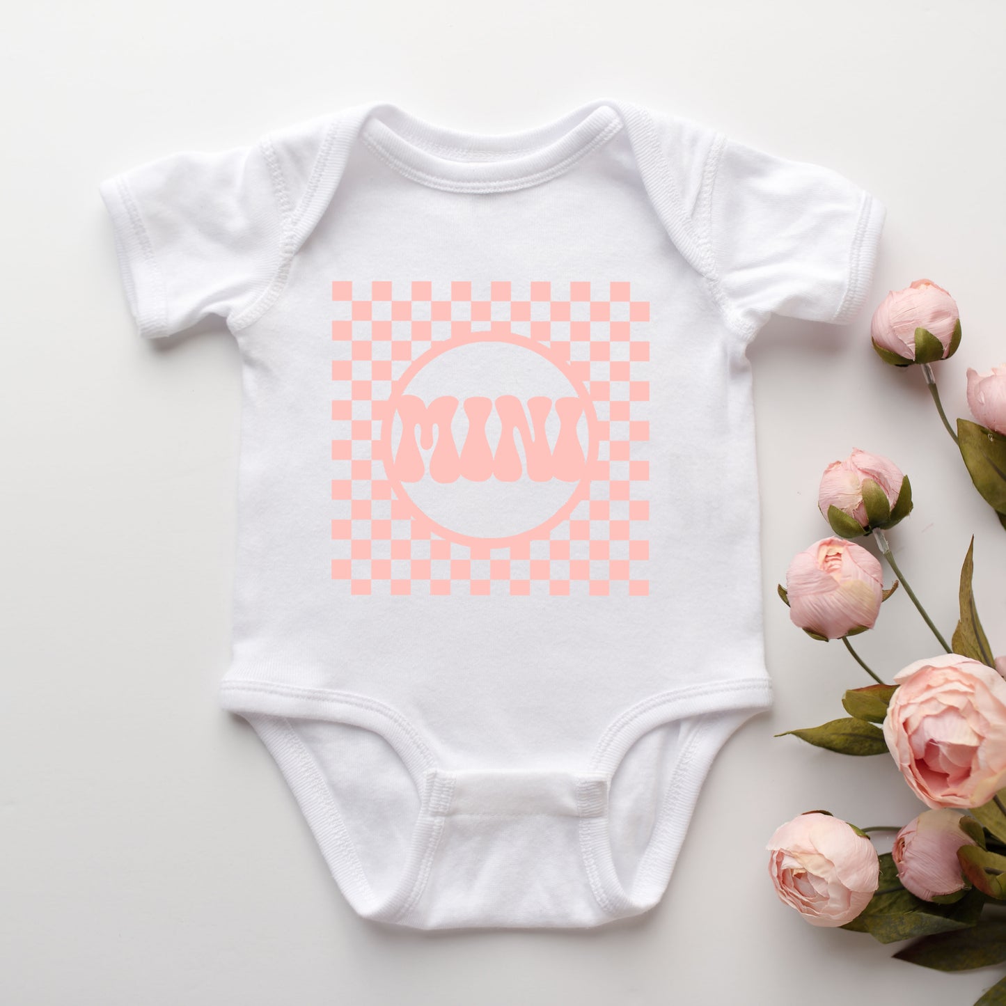 Checkered Mini | Baby Graphic Short Sleeve Onesie